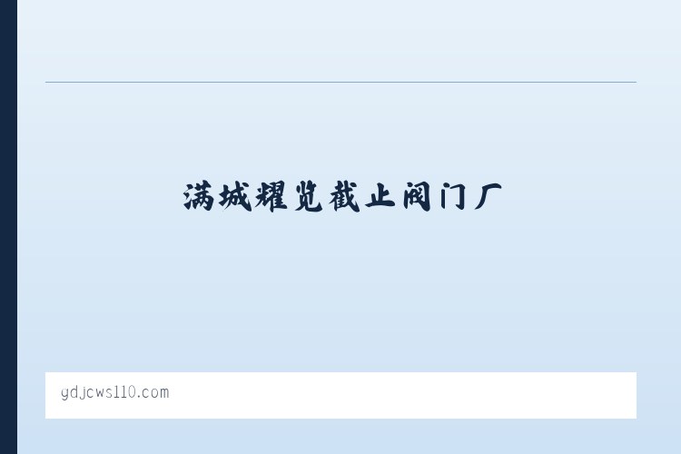 满城耀览截止阀门厂 列表图