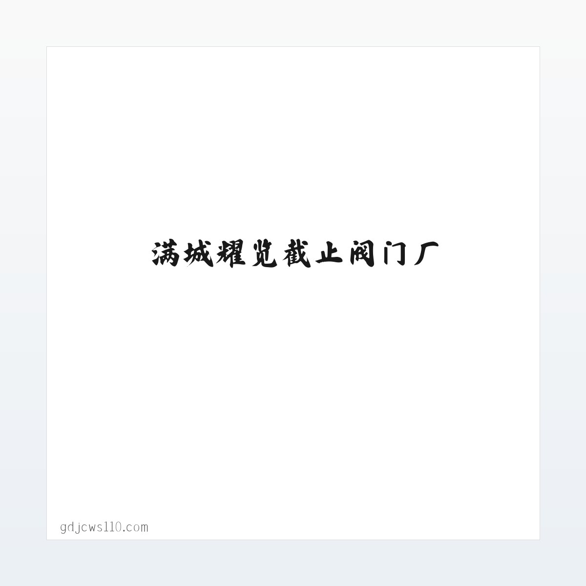 满城耀览截止阀门厂 方图