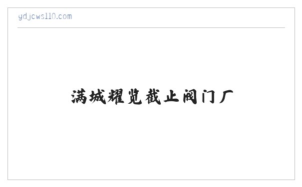 满城耀览截止阀门厂 缩略图